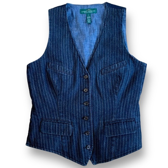 Ralph Lauren pinstripe vest size medium - Picture 8 of 9